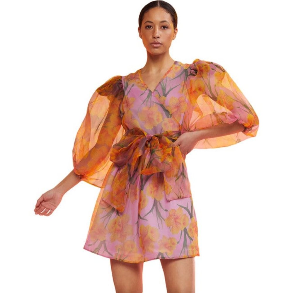 Cynthia Rowley Daffodil Wrap Dress
